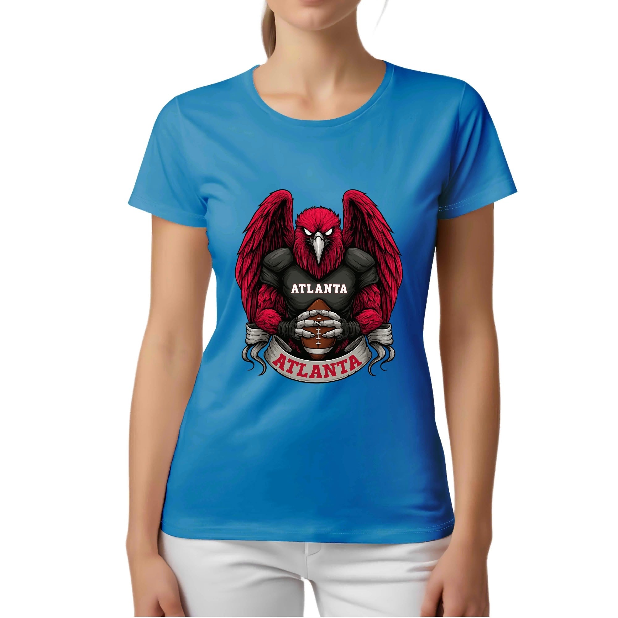 One Side Printed in US-Woman Crew neck T-shirts
