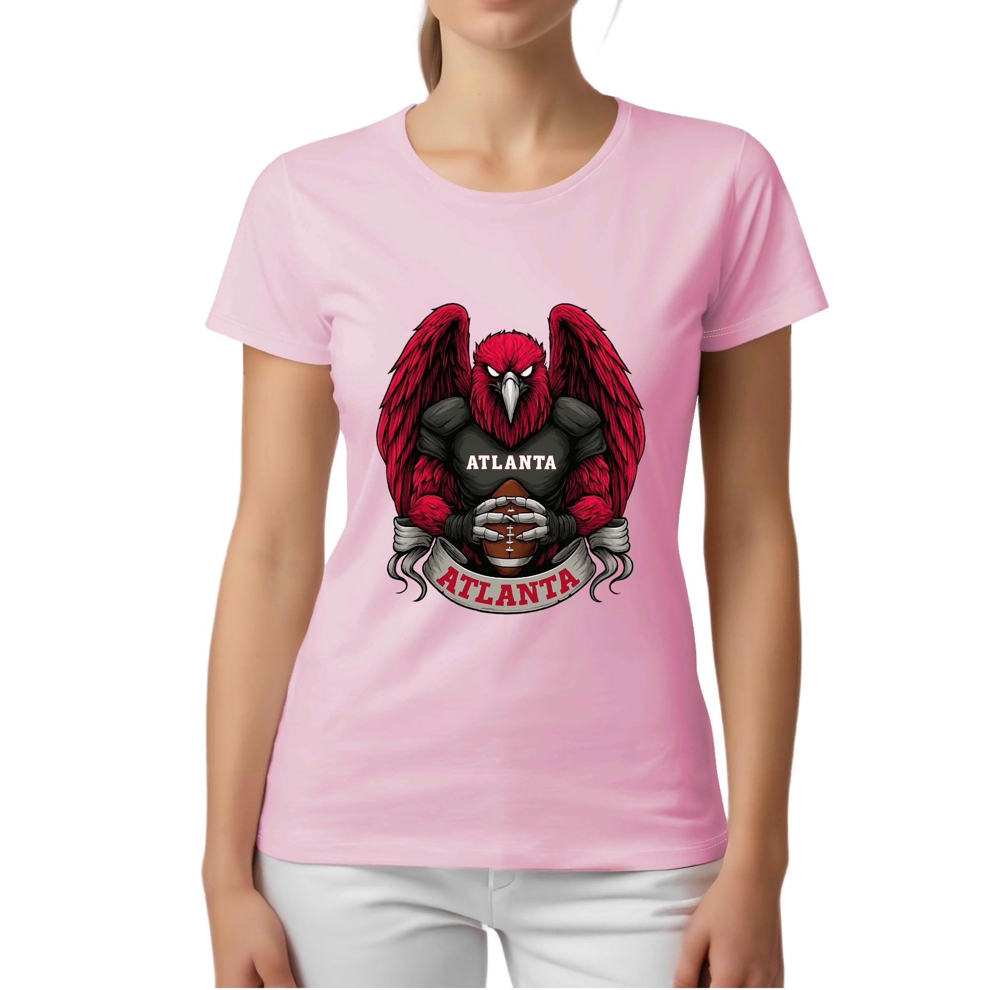 One Side Printed in US-Woman Crew neck T-shirts