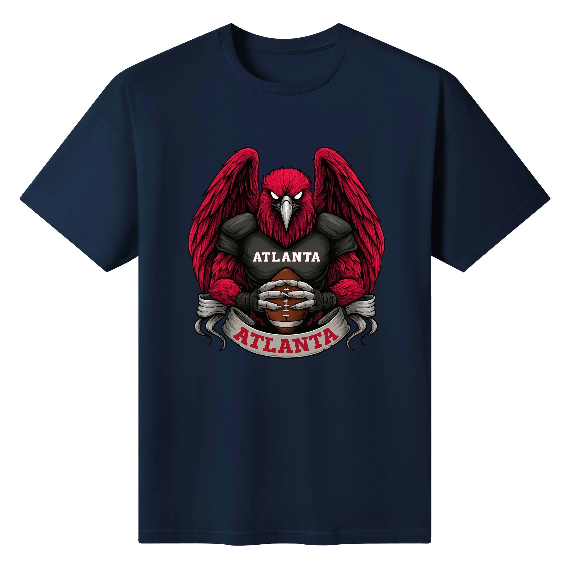 Atlanta Football T-Shirt – Men’s Graphic Tee | Sports Fan Gift | Bold Red Bird Design | Game Day Apparel for Atlanta Fans