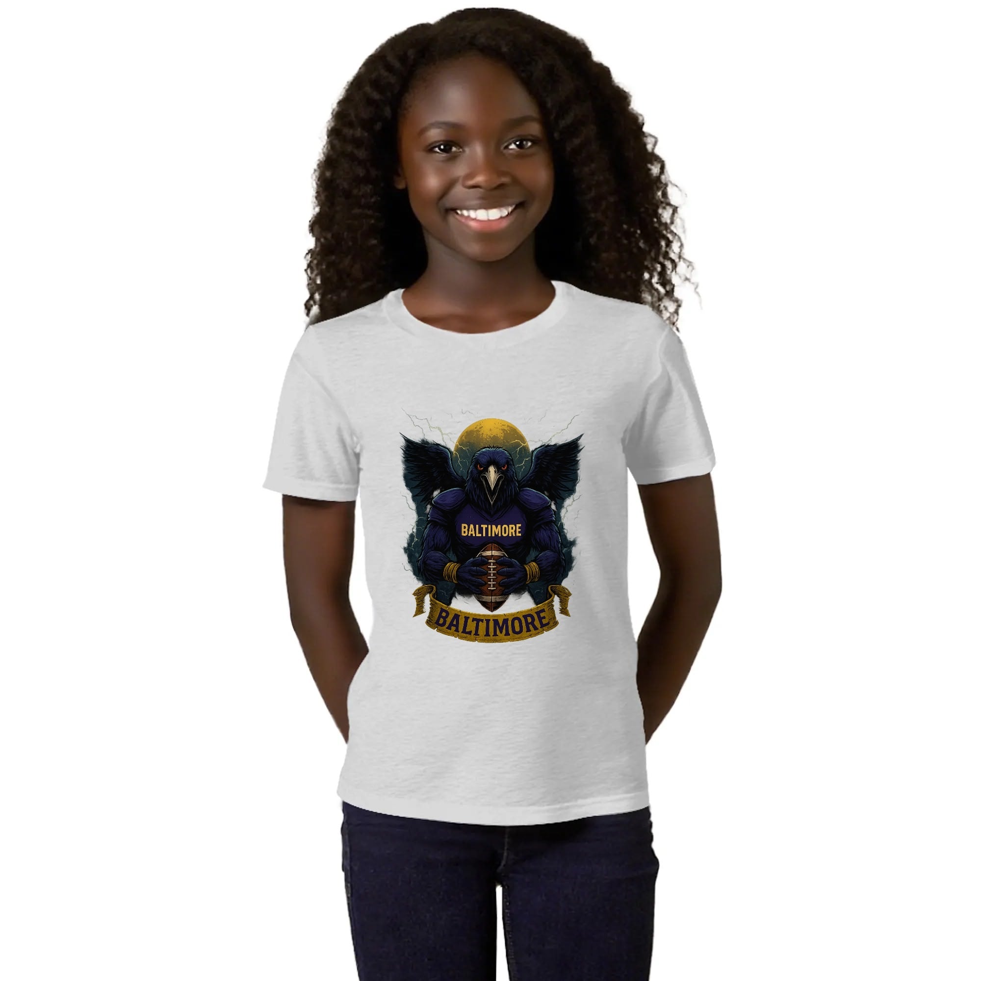 One Side Printed in US-Kids Crew neck T-shirts