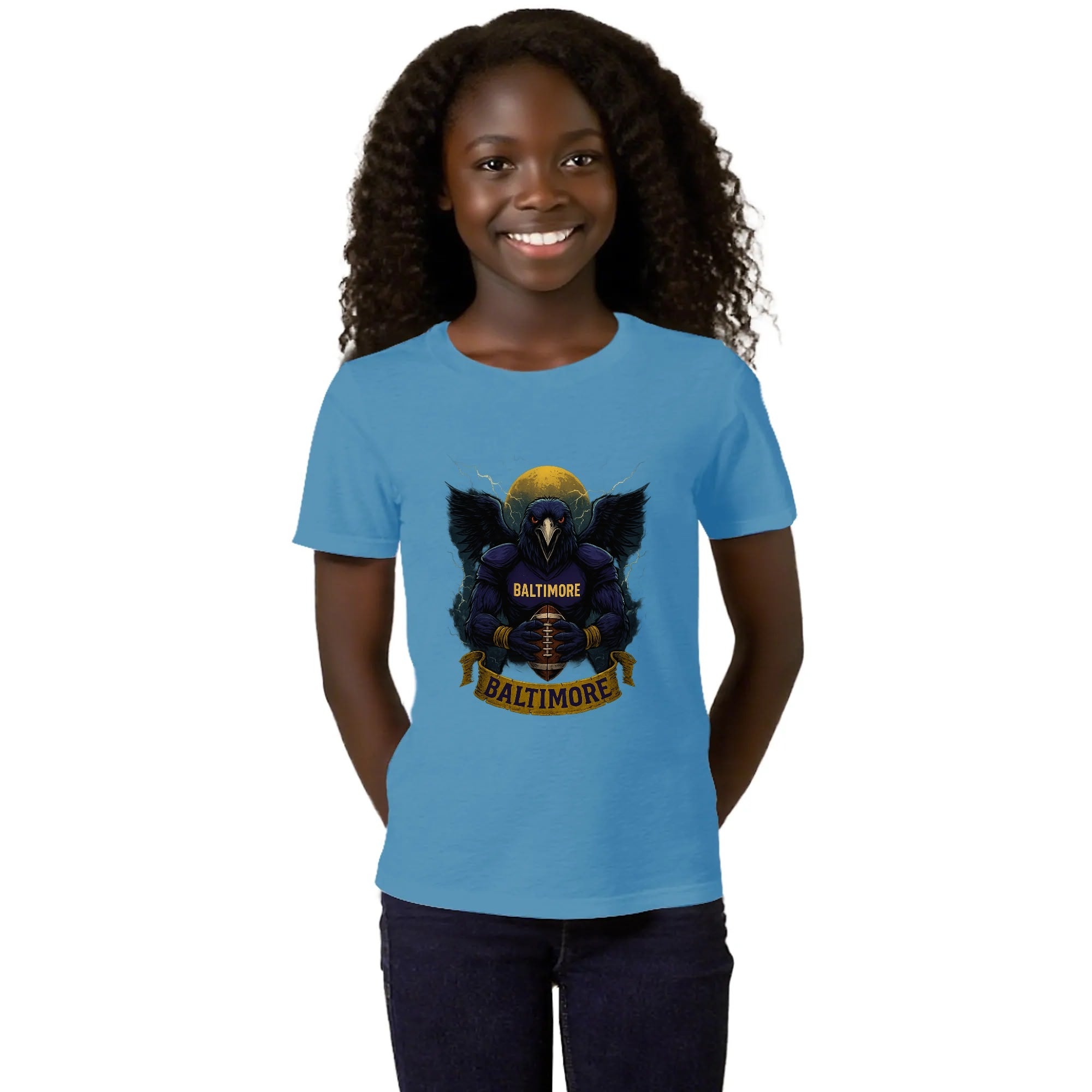 One Side Printed in US-Kids Crew neck T-shirts