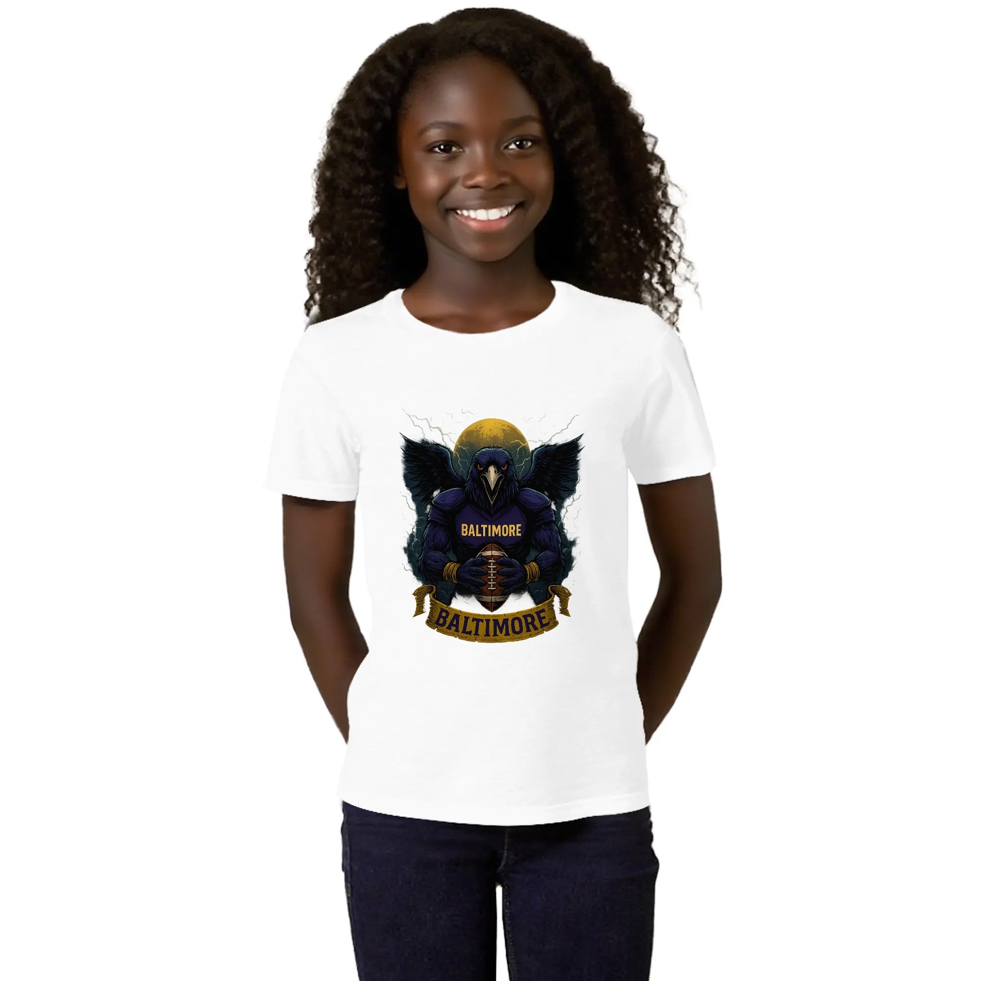 One Side Printed in US-Kids Crew neck T-shirts