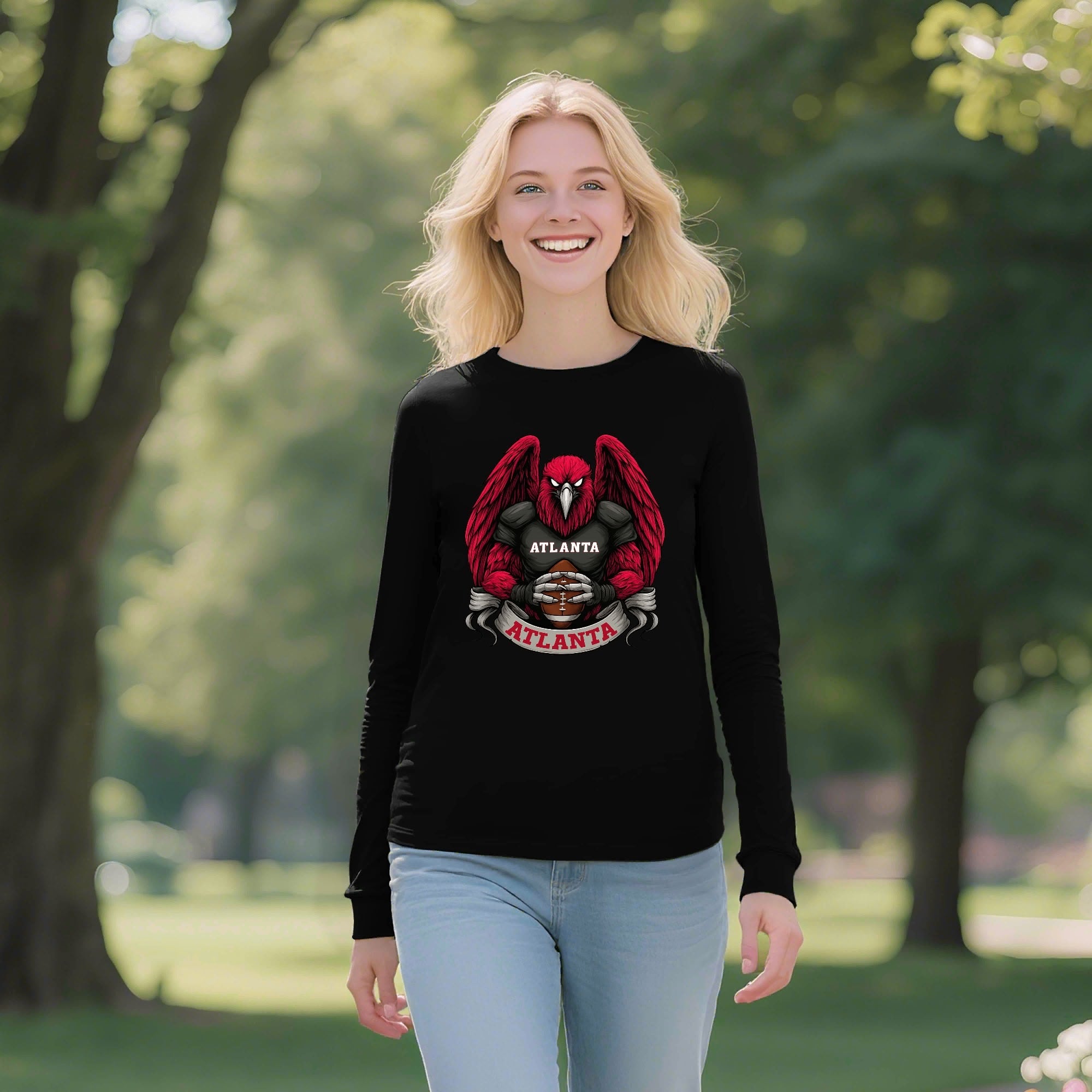 One Side Printed in US- Unisex Crew Neck Long Sleeve T-shirts