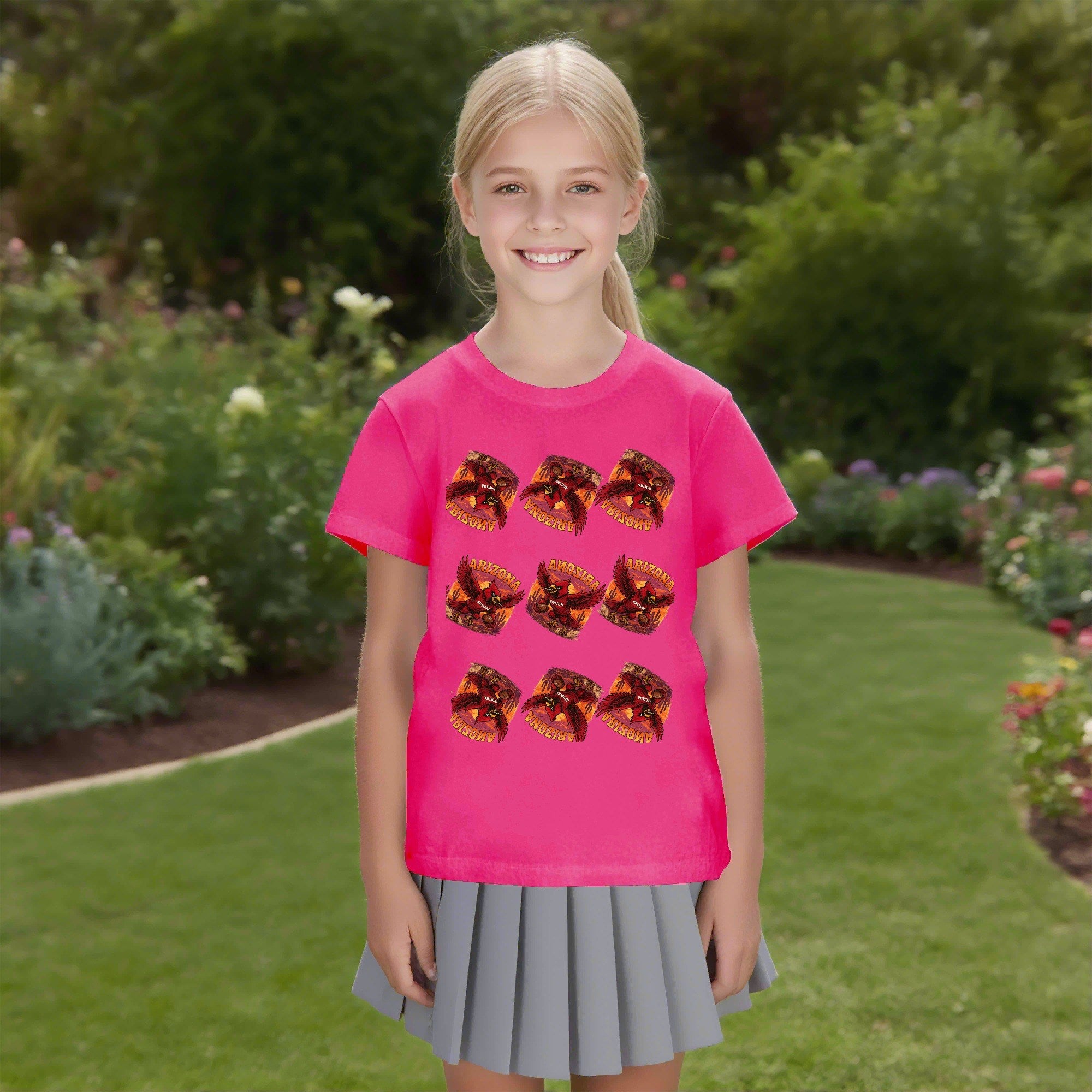 One Side Printed in US-Kids Crew neck T-shirts
