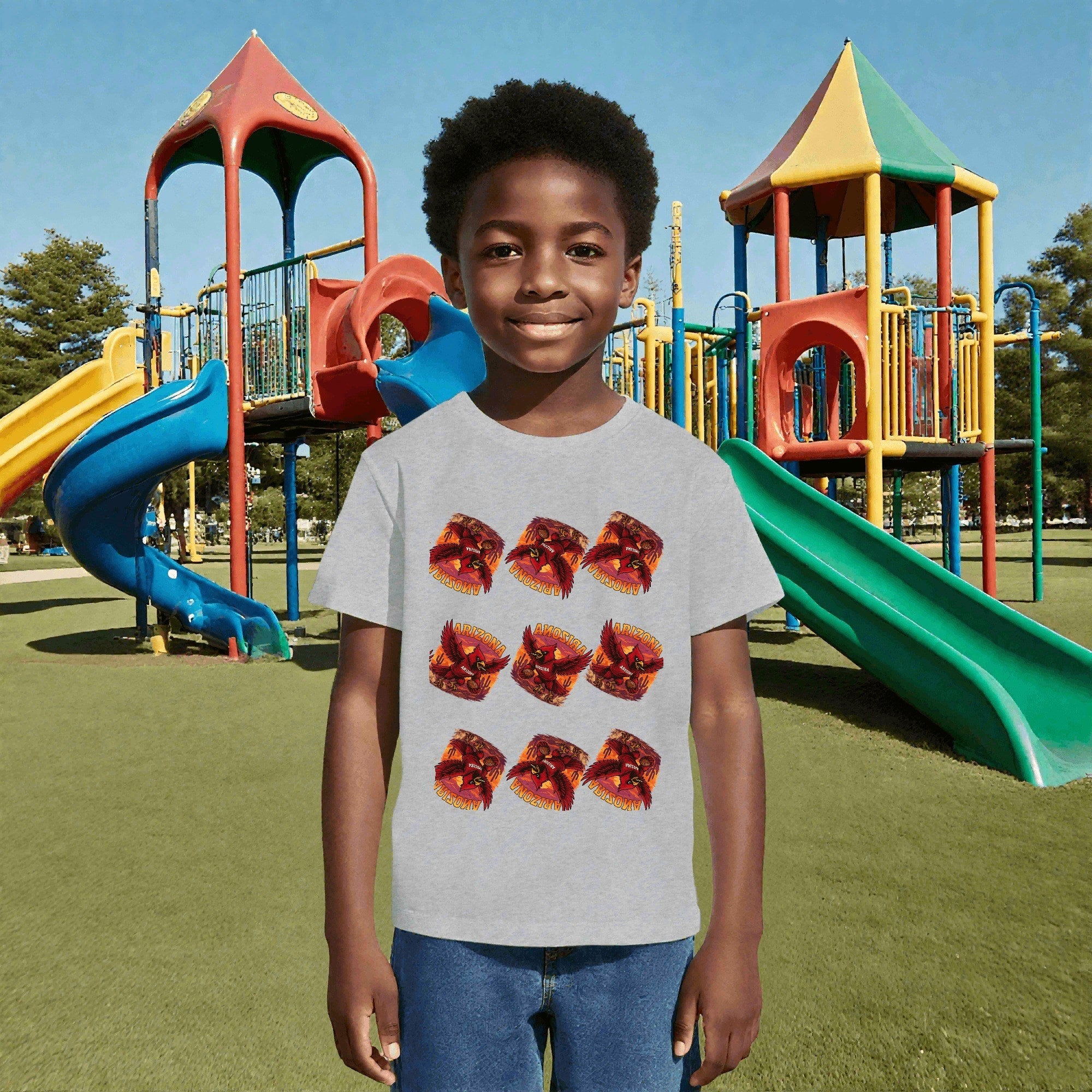 One Side Printed in US-Kids Crew neck T-shirts