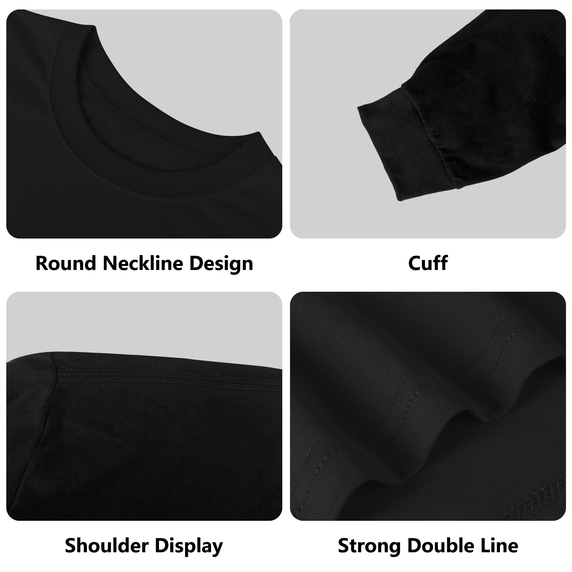 One Side Printed in US- Unisex Crew Neck Long Sleeve T-shirts