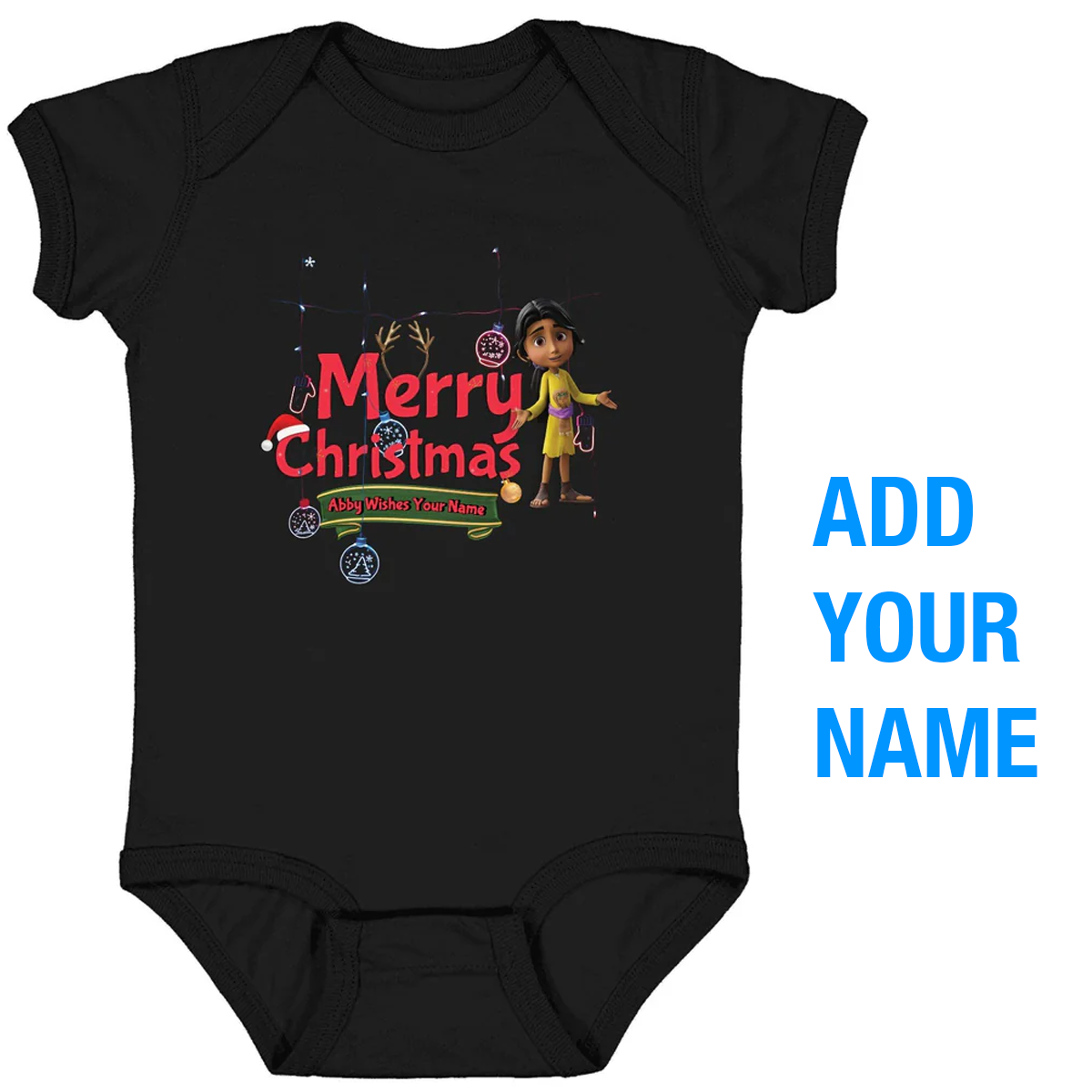 ADD YOU NAME! Personalized Abby Christmas Onesie