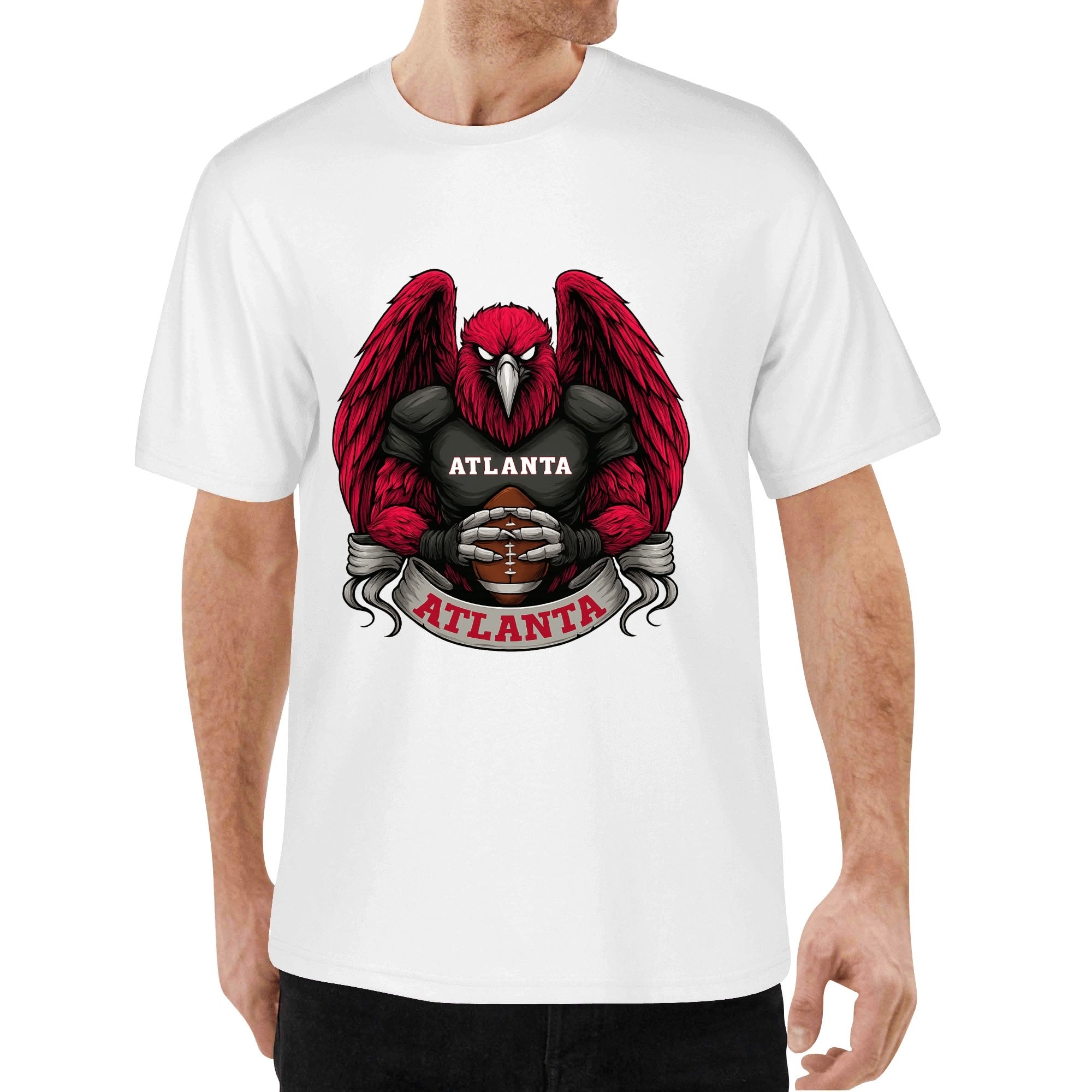 Atlanta  Football T-Shirt – Men’s Graphic Tee | Sports Fan Gift | Bold Red Bird Design | Game Day Apparel for Atlanta Fans