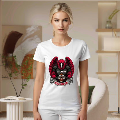 One Side Printed in US-Woman Crew neck T-shirts