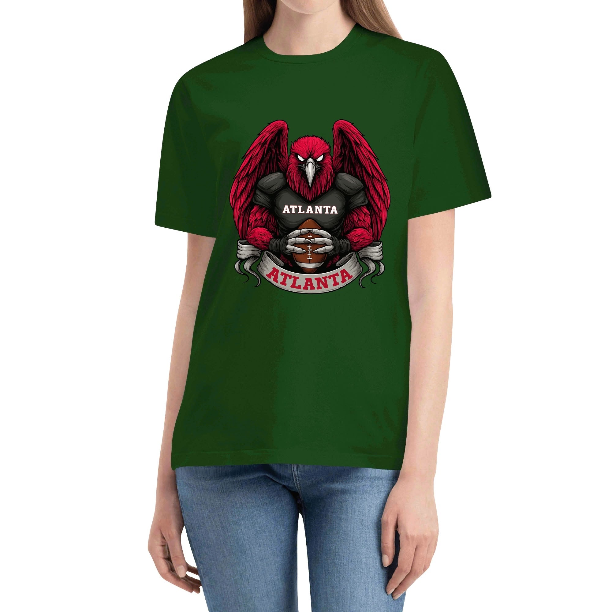 Atlanta  Football T-Shirt – Men’s Graphic Tee | Sports Fan Gift | Bold Red Bird Design | Game Day Apparel for Atlanta Fans