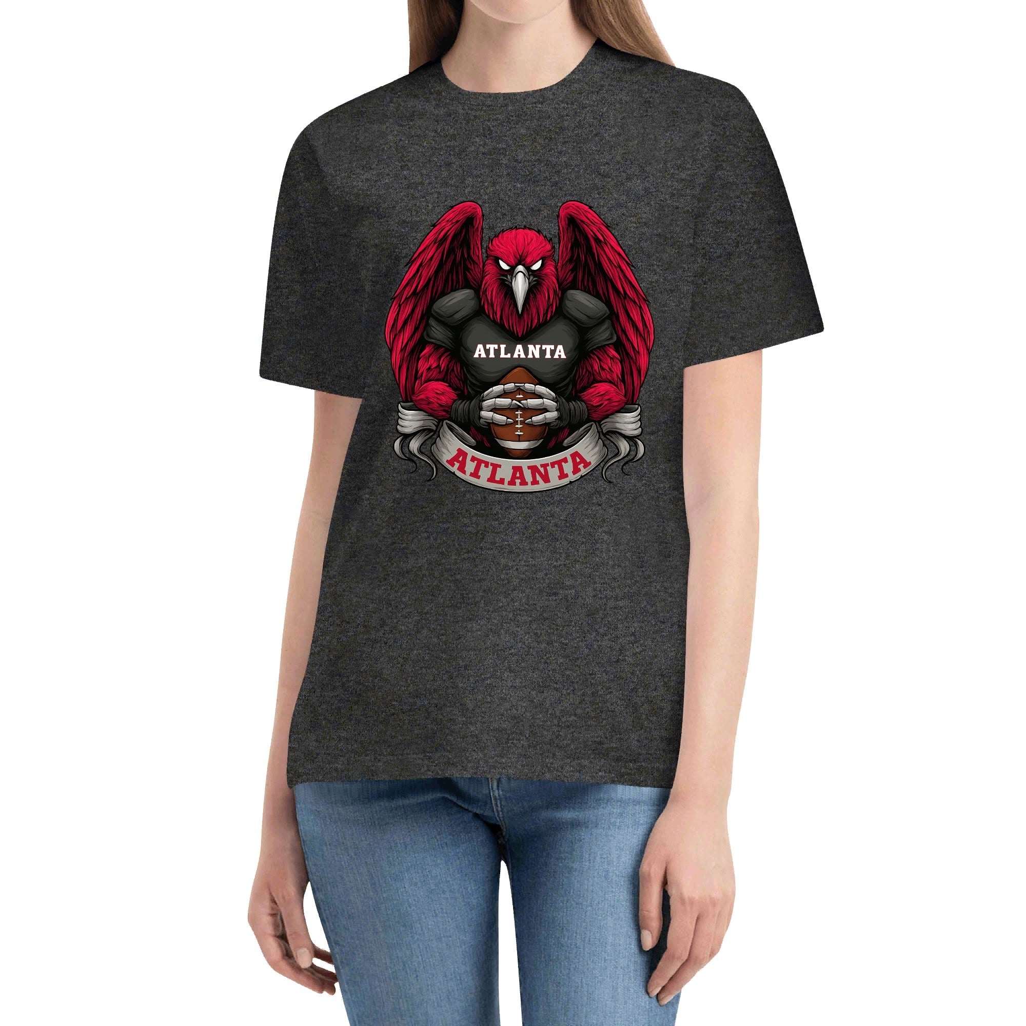 Atlanta  Football T-Shirt – Men’s Graphic Tee | Sports Fan Gift | Bold Red Bird Design | Game Day Apparel for Atlanta Fans