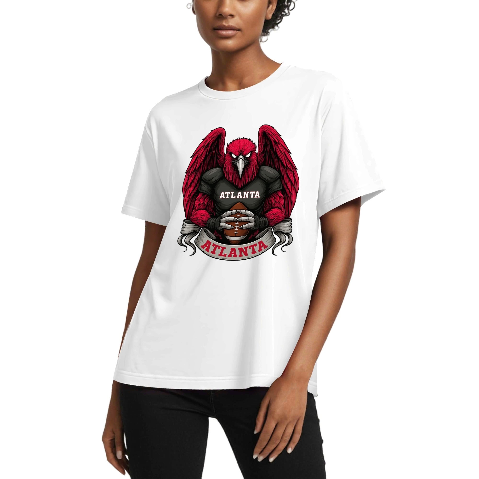 Atlanta  Football T-Shirt – Men’s Graphic Tee | Sports Fan Gift | Bold Red Bird Design | Game Day Apparel for Atlanta Fans