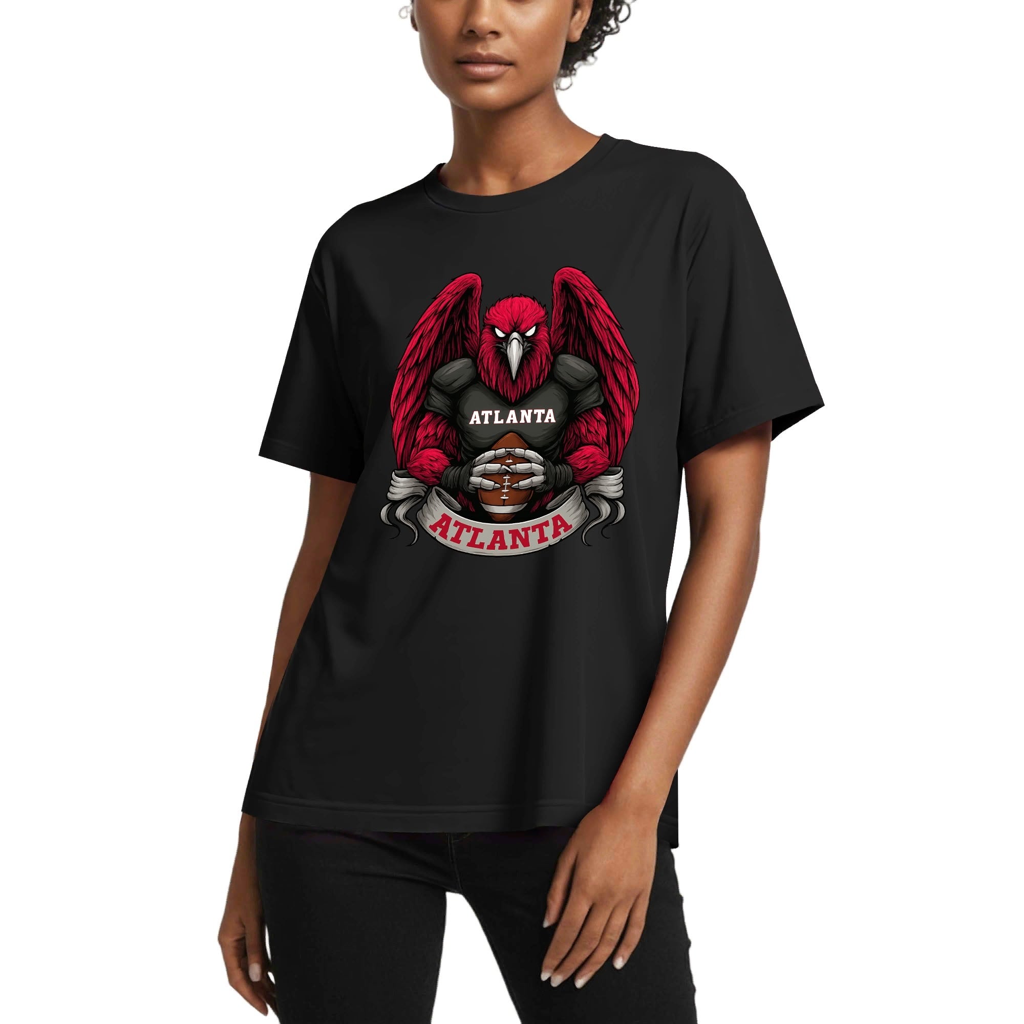 Atlanta  Football T-Shirt – Men’s Graphic Tee | Sports Fan Gift | Bold Red Bird Design | Game Day Apparel for Atlanta Fans