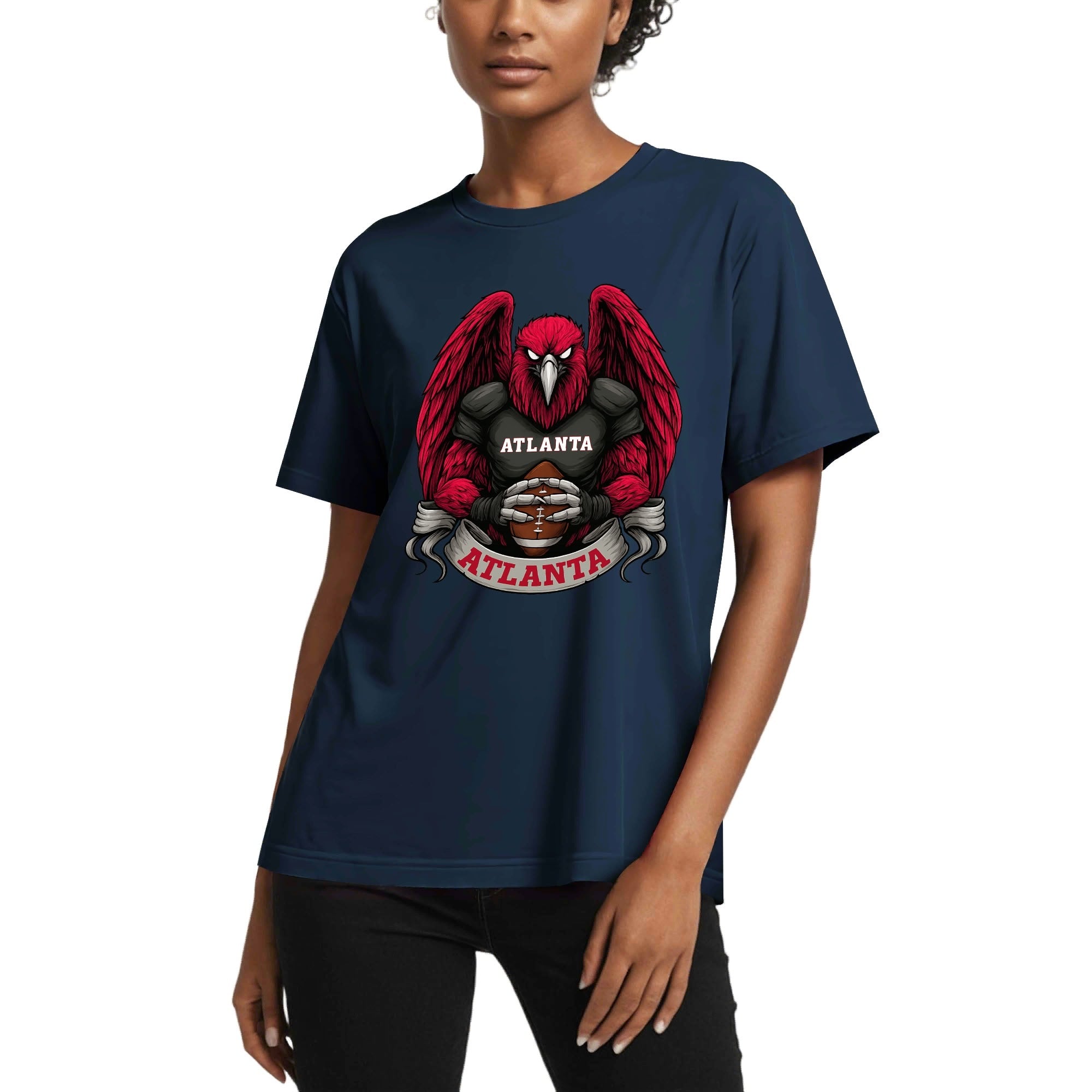 Atlanta  Football T-Shirt – Men’s Graphic Tee | Sports Fan Gift | Bold Red Bird Design | Game Day Apparel for Atlanta Fans