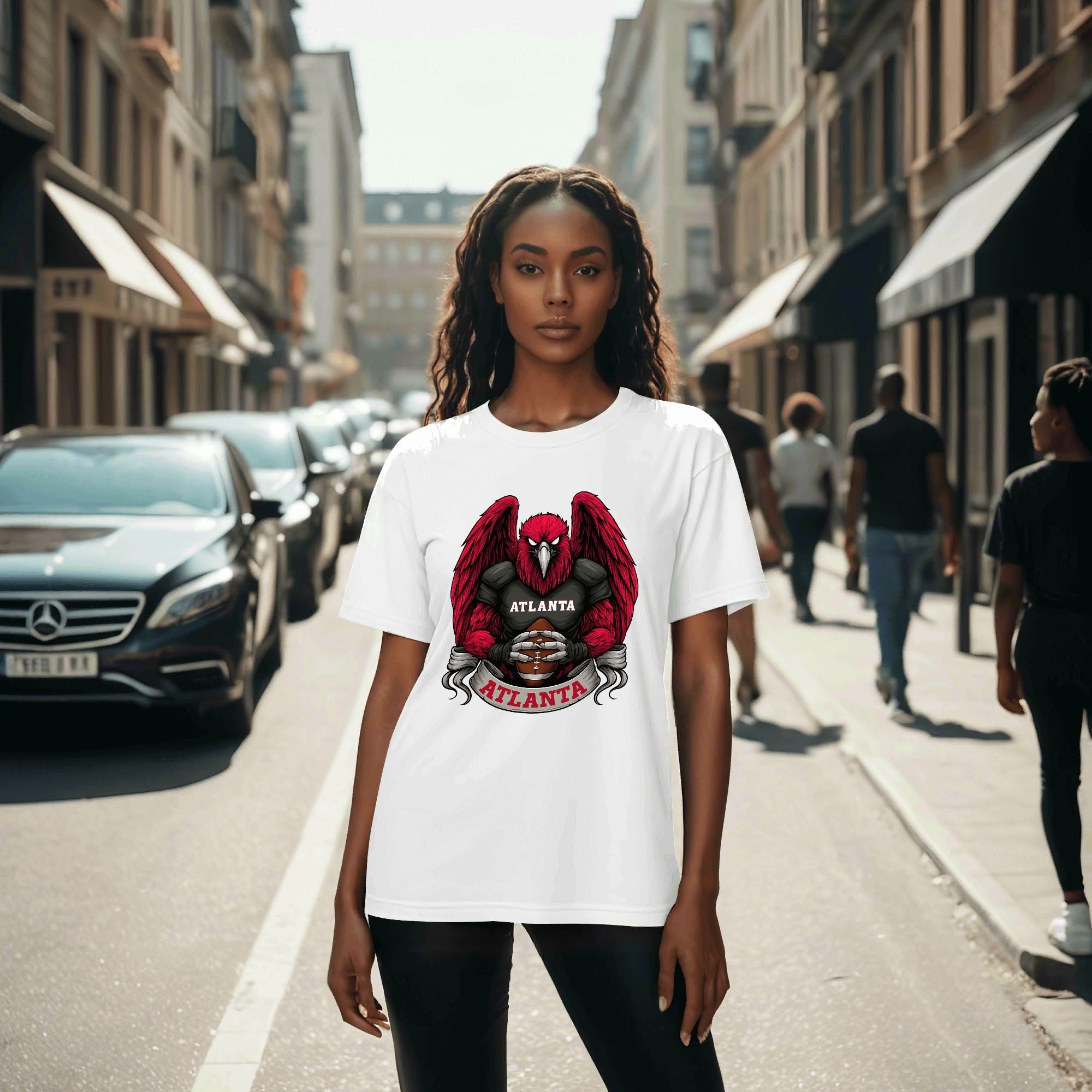 Atlanta  Football T-Shirt – Men’s Graphic Tee | Sports Fan Gift | Bold Red Bird Design | Game Day Apparel for Atlanta Fans