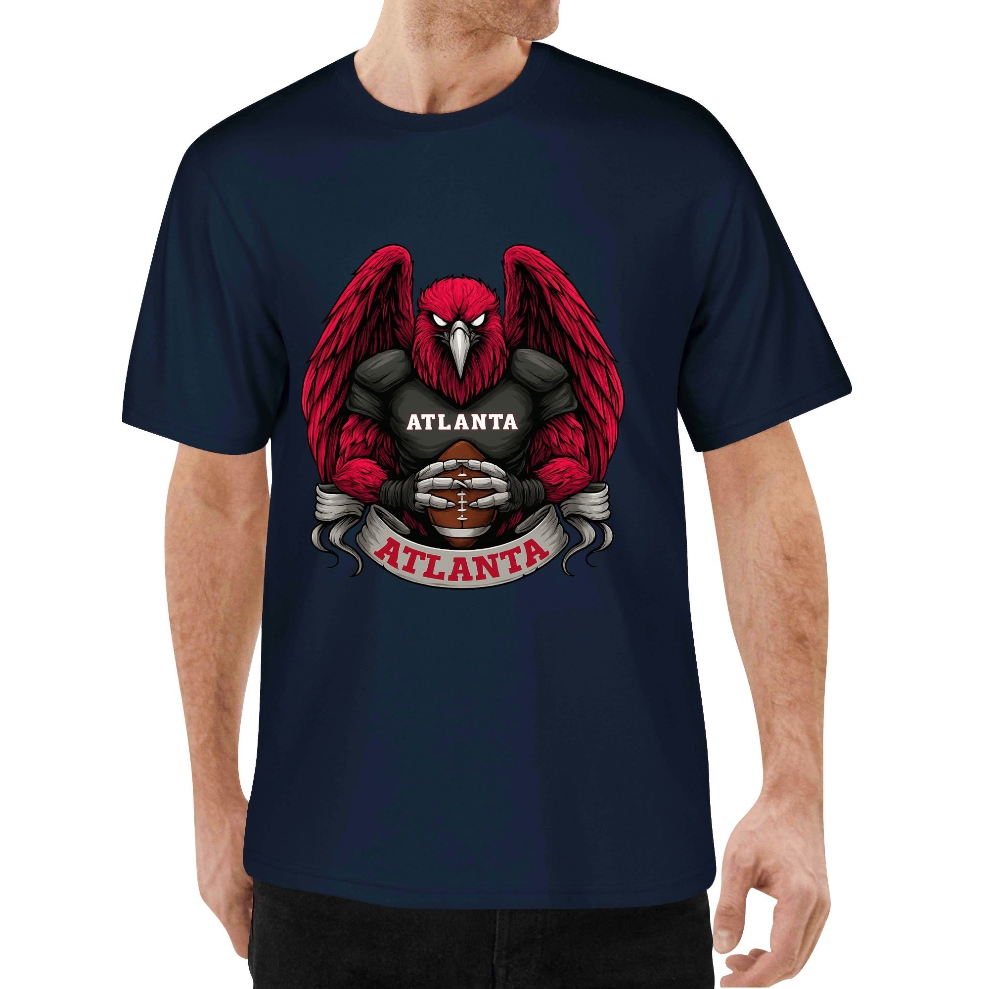 Atlanta  Football T-Shirt – Men’s Graphic Tee | Sports Fan Gift | Bold Red Bird Design | Game Day Apparel for Atlanta Fans