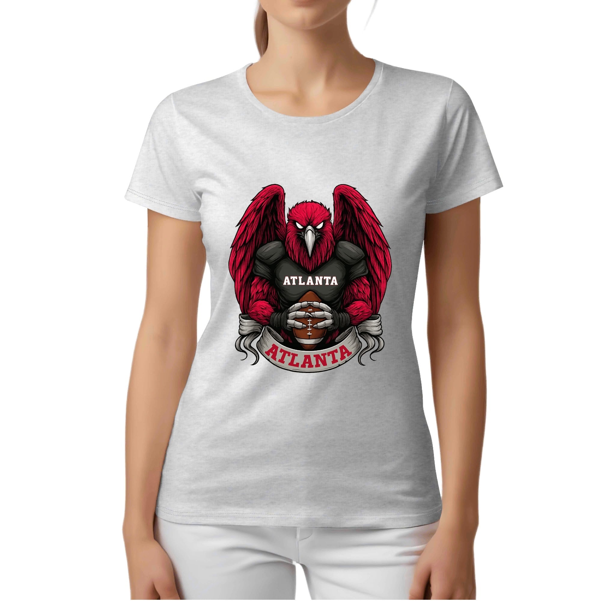 One Side Printed in US-Woman Crew neck T-shirts