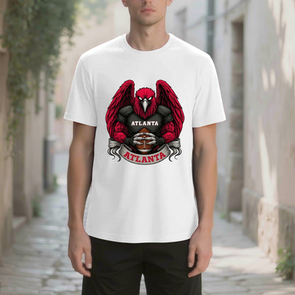 Atlanta  Football T-Shirt – Men’s Graphic Tee | Sports Fan Gift | Bold Red Bird Design | Game Day Apparel for Atlanta Fans