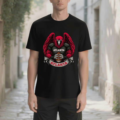 Atlanta  Football T-Shirt – Men’s Graphic Tee | Sports Fan Gift | Bold Red Bird Design | Game Day Apparel for Atlanta Fans