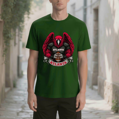 Atlanta  Football T-Shirt – Men’s Graphic Tee | Sports Fan Gift | Bold Red Bird Design | Game Day Apparel for Atlanta Fans