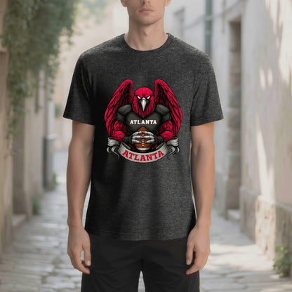 Atlanta  Football T-Shirt – Men’s Graphic Tee | Sports Fan Gift | Bold Red Bird Design | Game Day Apparel for Atlanta Fans