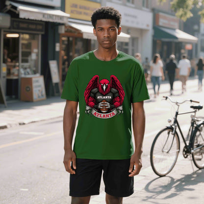 Atlanta  Football T-Shirt – Men’s Graphic Tee | Sports Fan Gift | Bold Red Bird Design | Game Day Apparel for Atlanta Fans