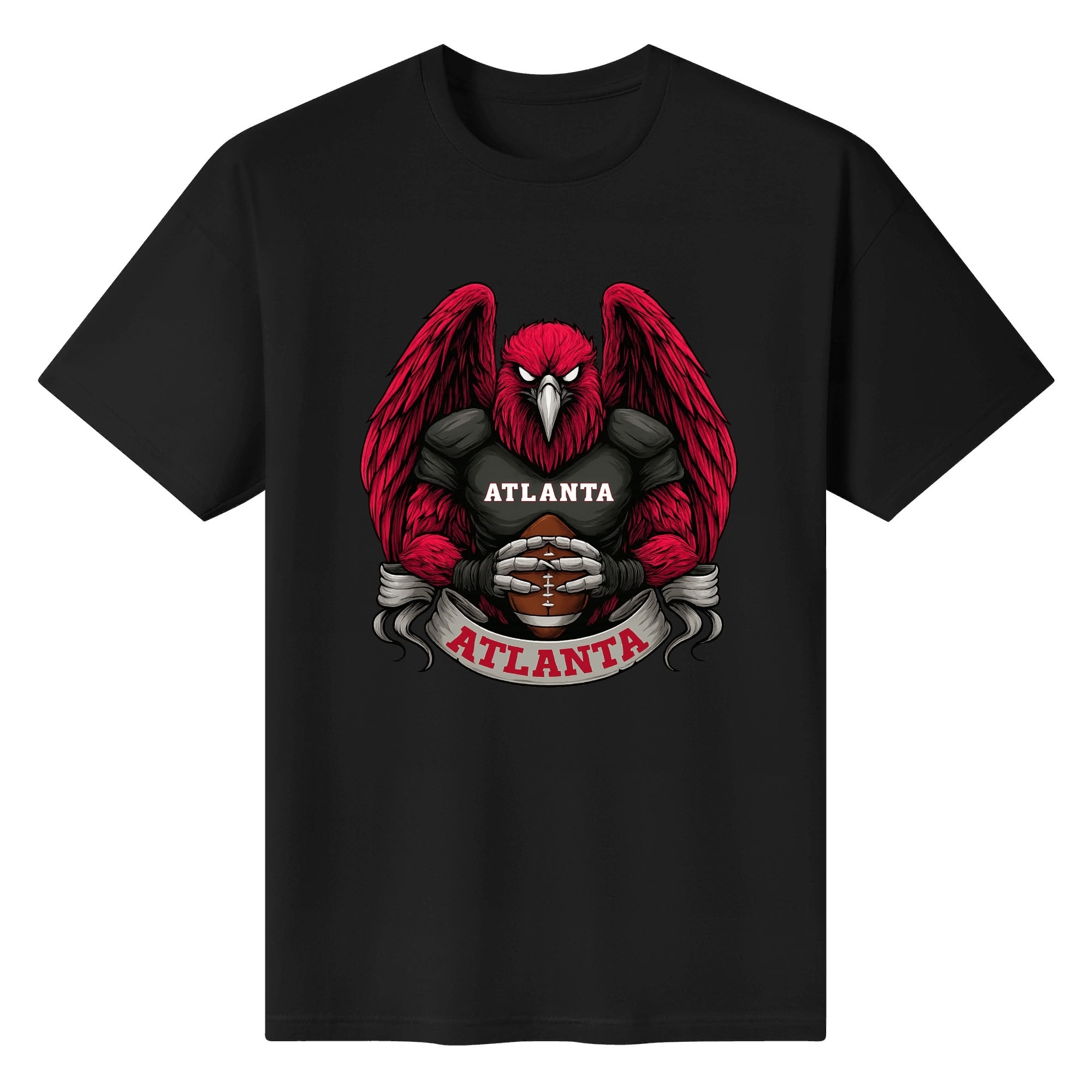 Atlanta  Football T-Shirt – Men’s Graphic Tee | Sports Fan Gift | Bold Red Bird Design | Game Day Apparel for Atlanta Fans