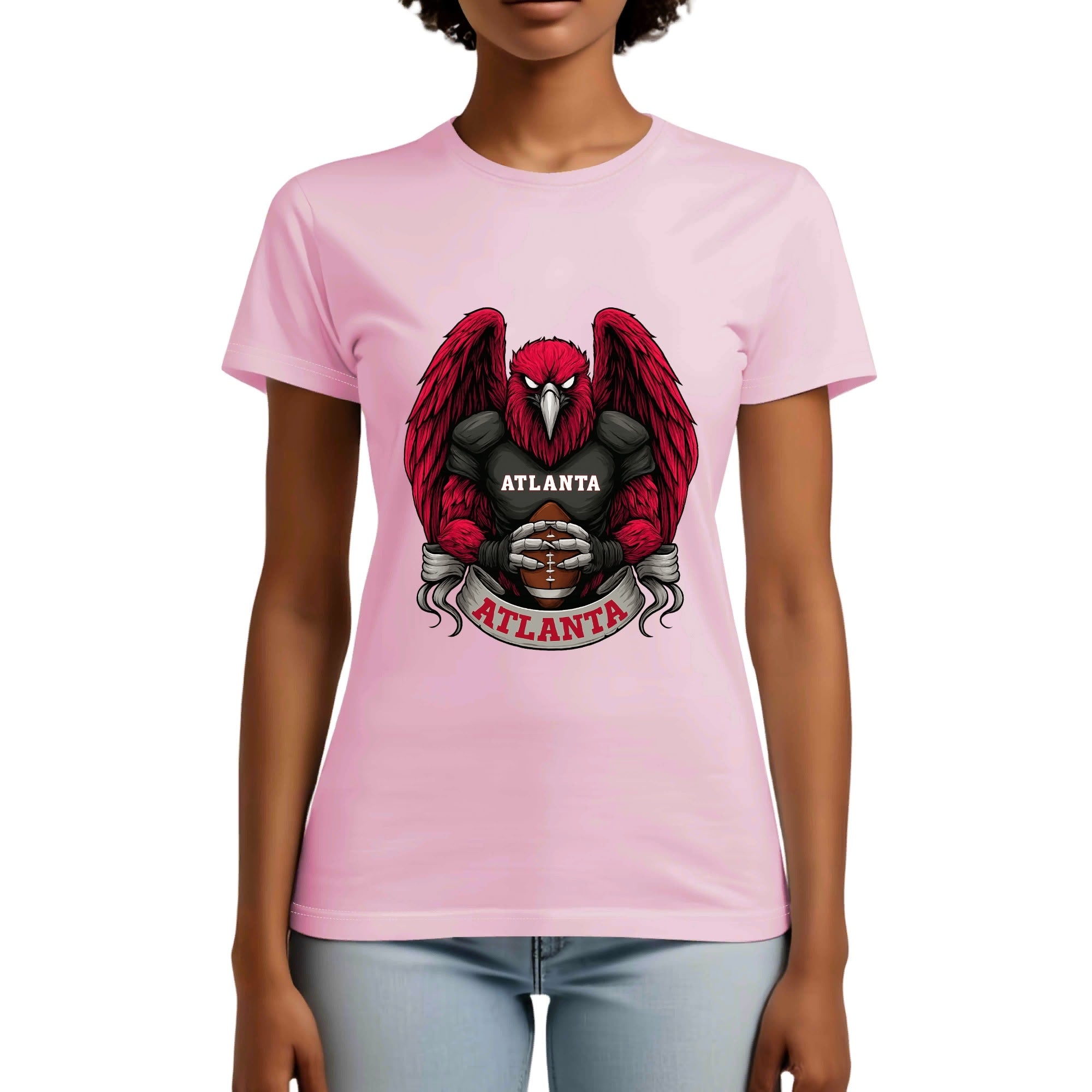 One Side Printed in US-Woman Crew neck T-shirts