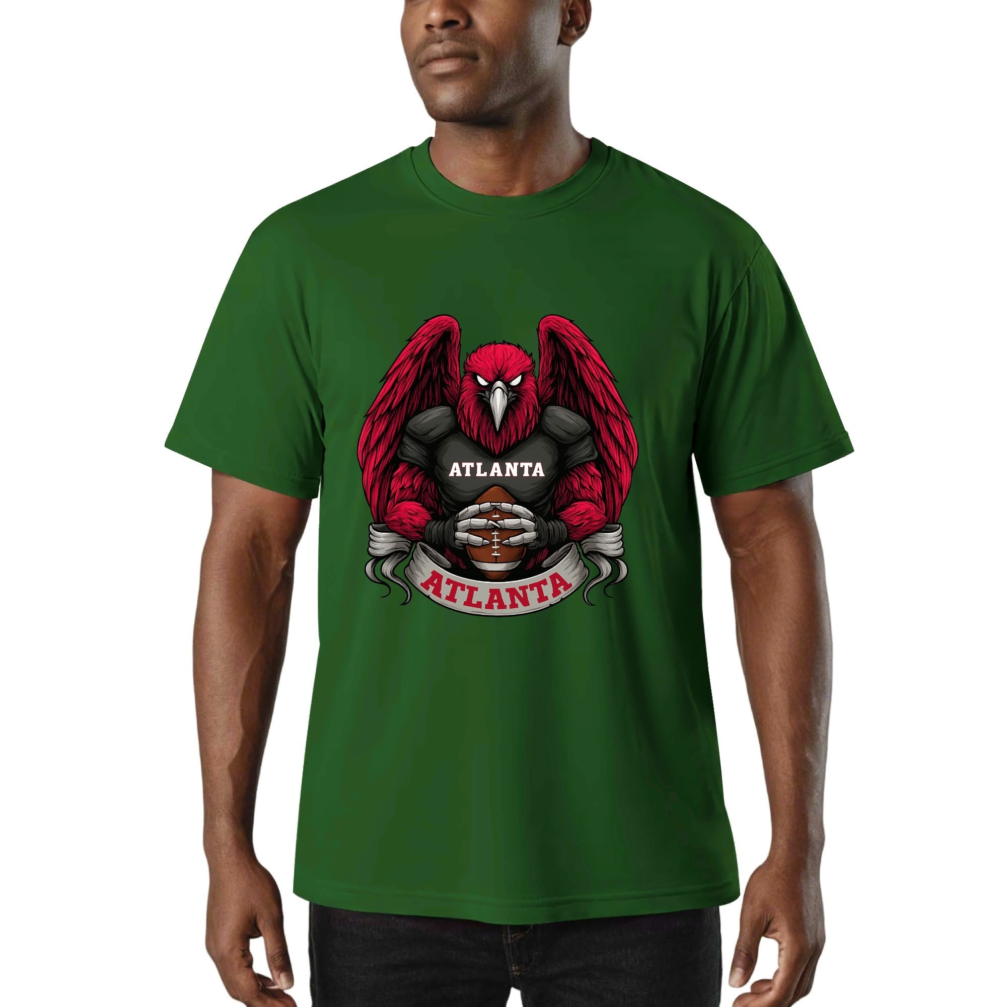 Atlanta  Football T-Shirt – Men’s Graphic Tee | Sports Fan Gift | Bold Red Bird Design | Game Day Apparel for Atlanta Fans