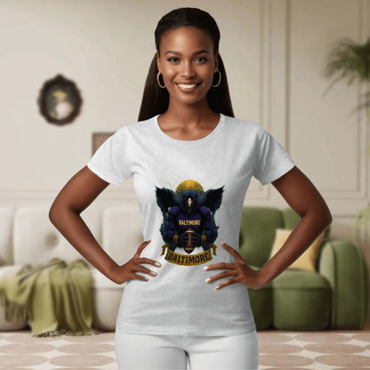 One Side Printed in US-Woman Crew neck T-shirts