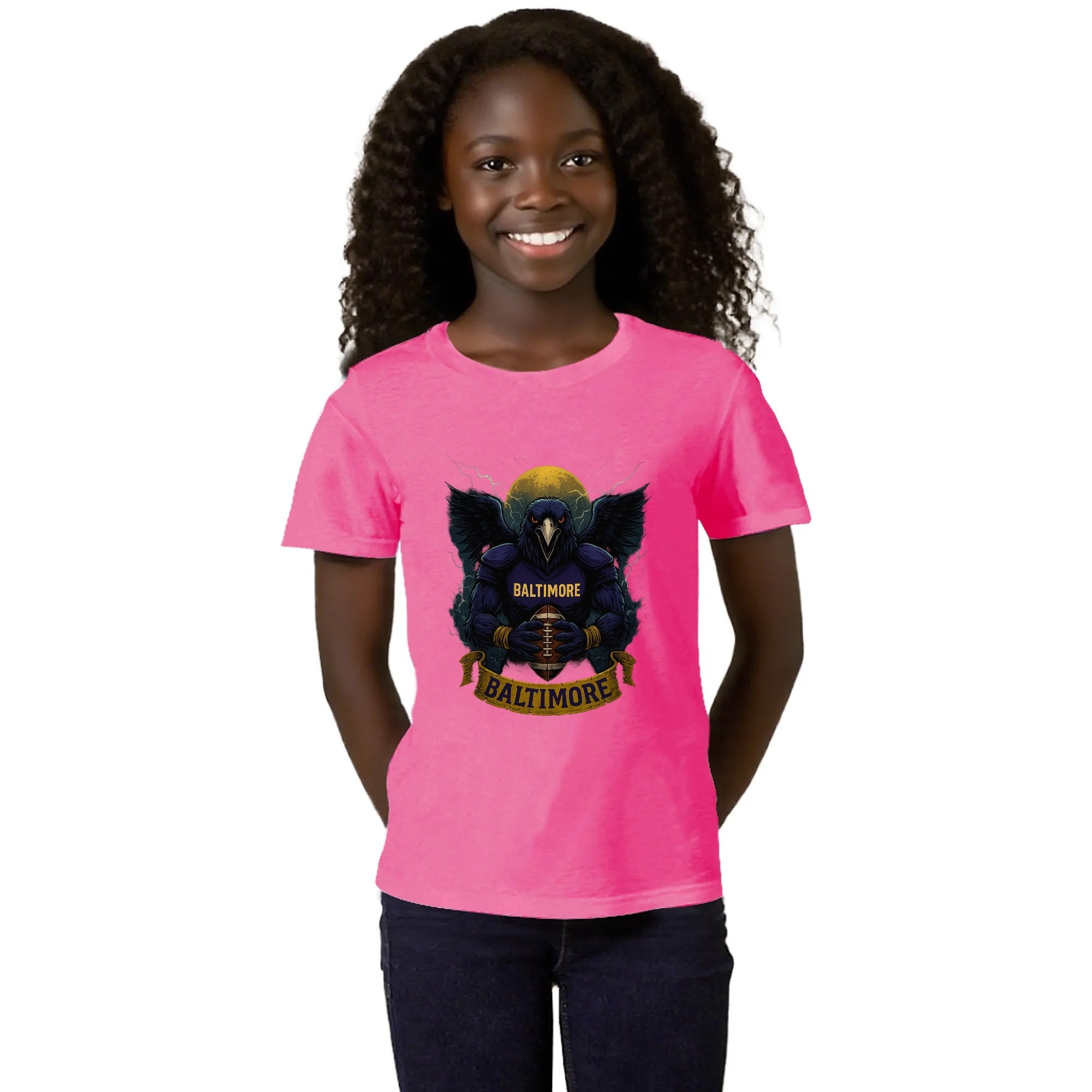 One Side Printed in US-Kids Crew neck T-shirts