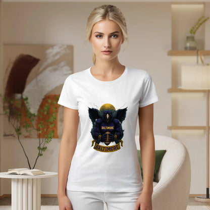One Side Printed in US-Woman Crew neck T-shirts