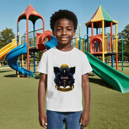 One Side Printed in US-Kids Crew neck T-shirts