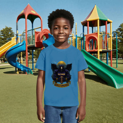 One Side Printed in US-Kids Crew neck T-shirts