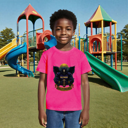 One Side Printed in US-Kids Crew neck T-shirts
