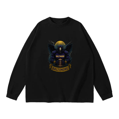 One Side Printed in US- Unisex Crew Neck Long Sleeve T-shirts