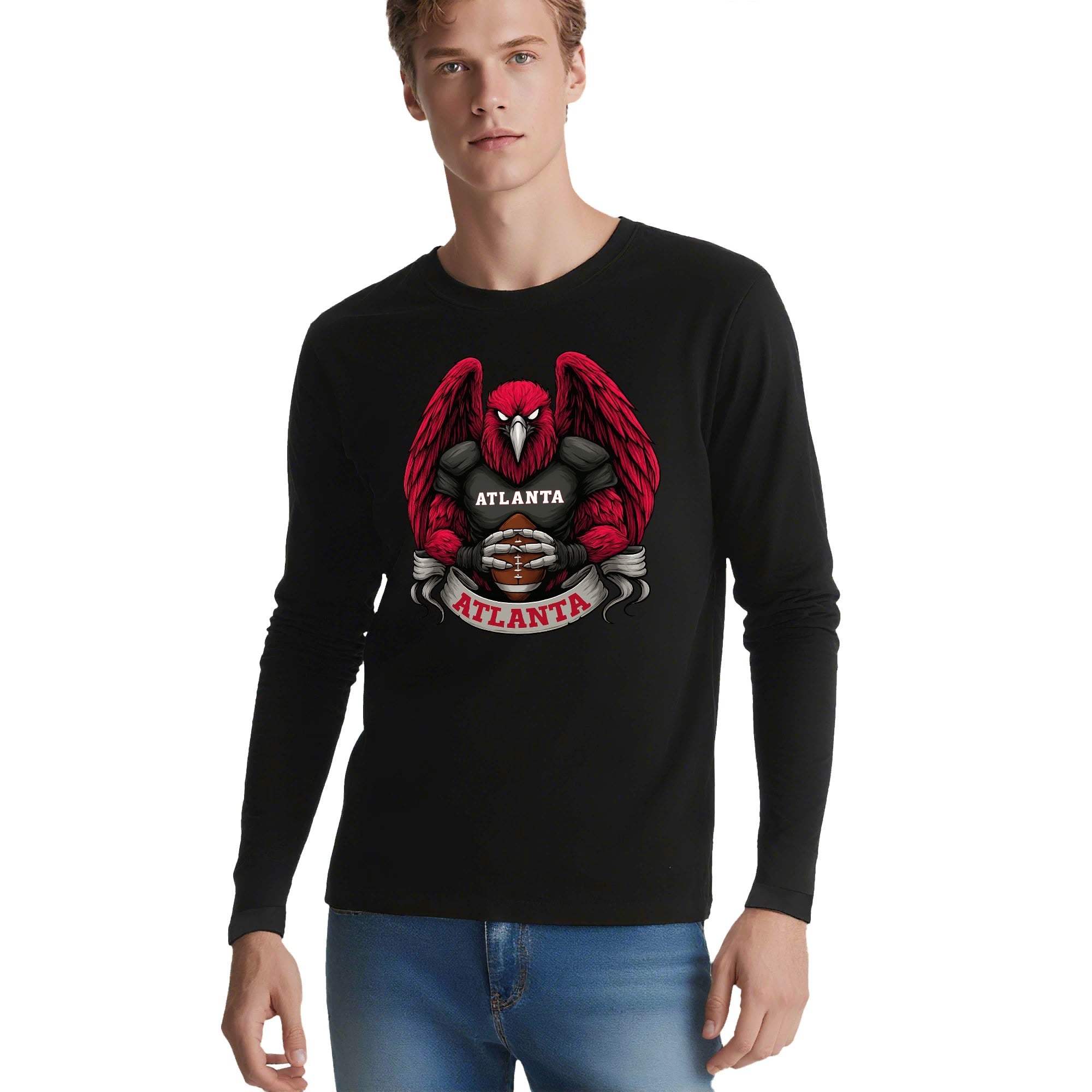 One Side Printed in US- Unisex Crew Neck Long Sleeve T-shirts