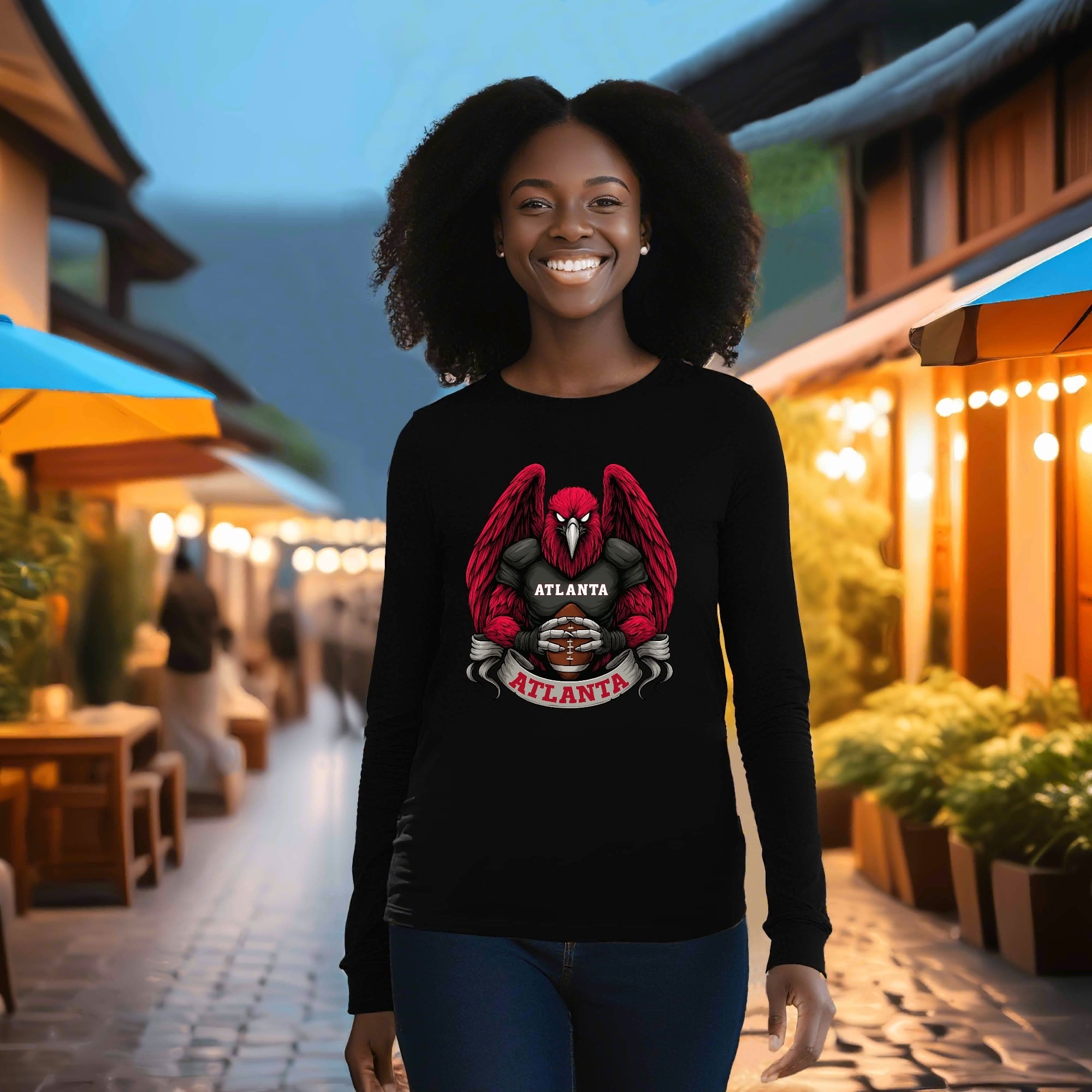 One Side Printed in US- Unisex Crew Neck Long Sleeve T-shirts