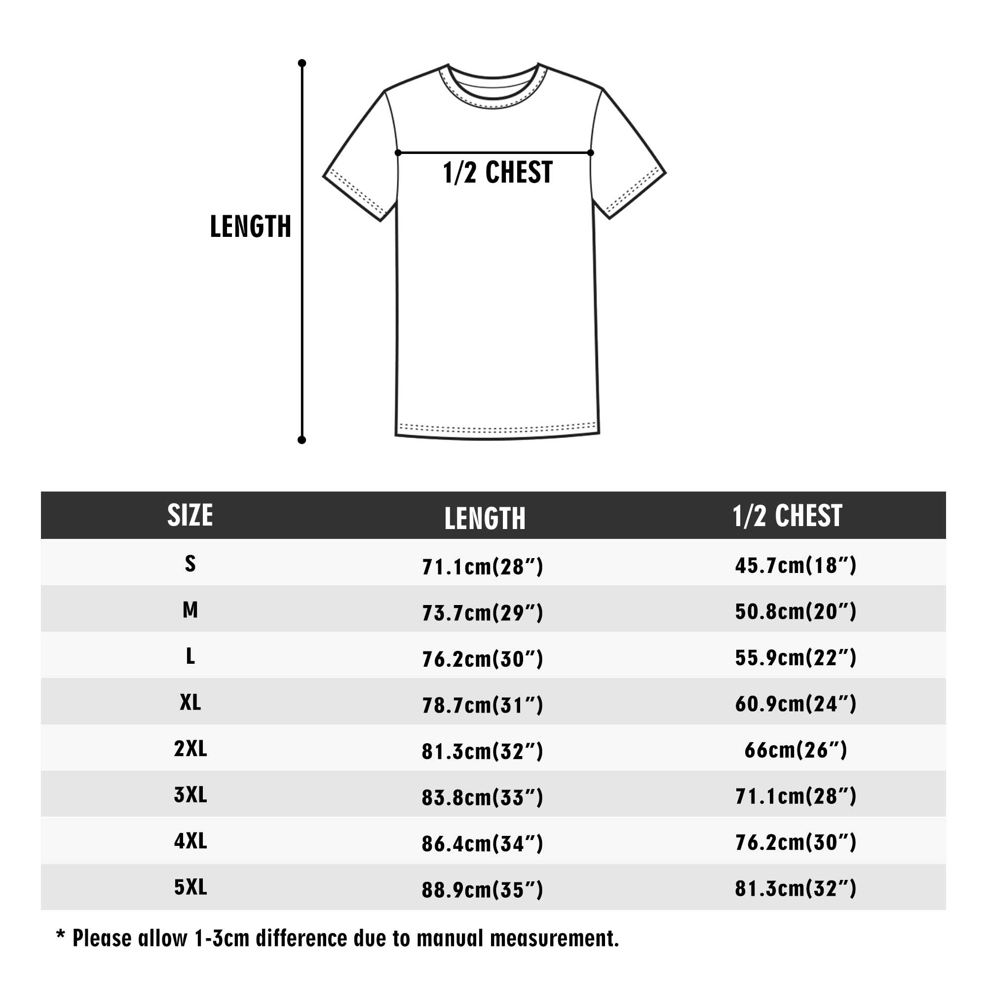 One Side Printing -Unisex Crew Neck Short Sleeve T Shirt