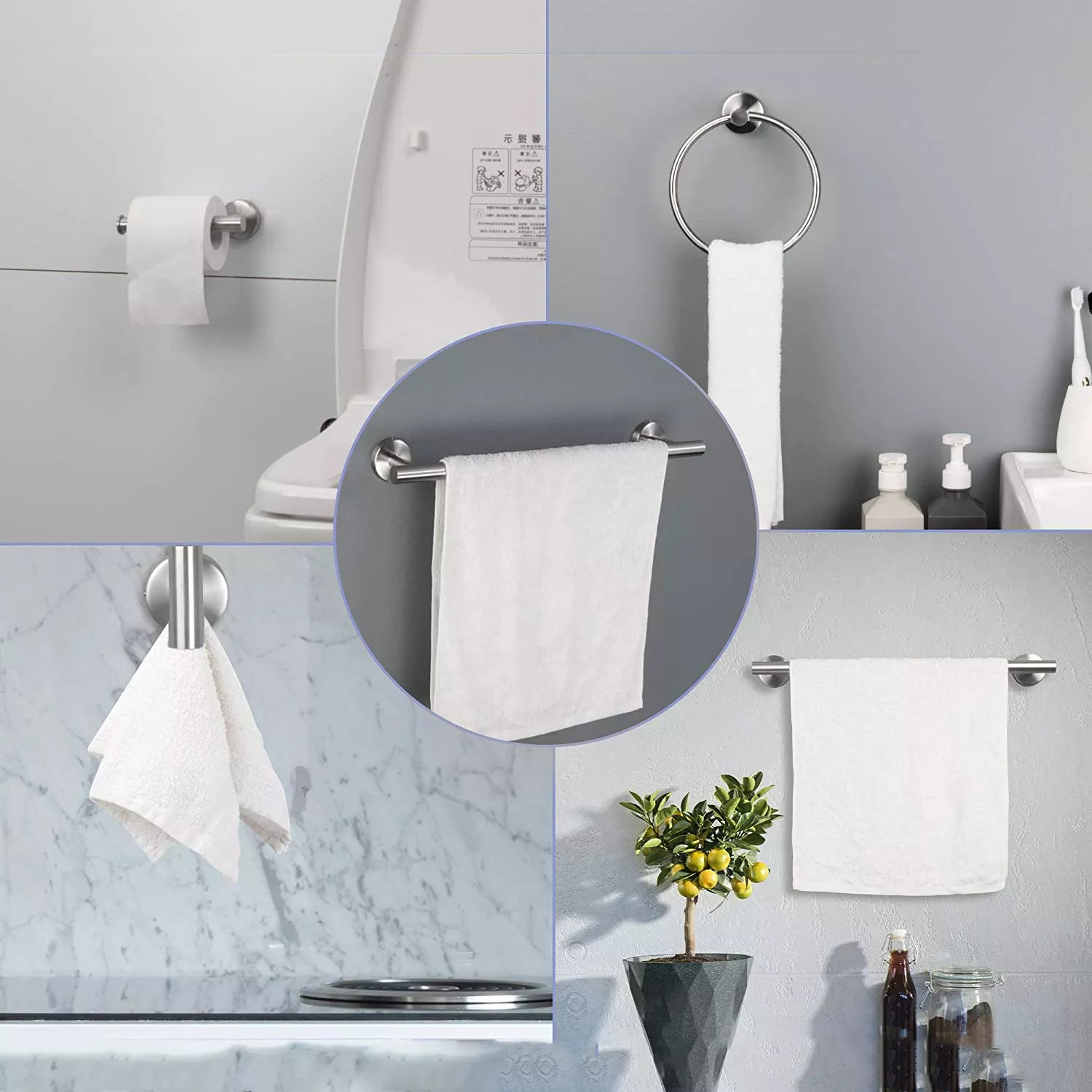 18" Towel Bar Brush Nickel